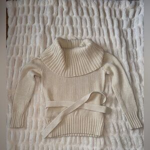 EVIE Cream Cowl Neck Sweater